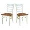 International Concepts Set of Two Emily Side Chairs, Hickory/Shell, 2PK C79-617P - alternate 1